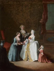 Dame bei ihrer Toilette