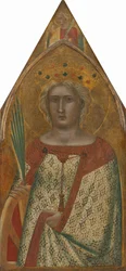 Die heilige Katharina von Alexandria mit einem Engel [rechtes Panel]