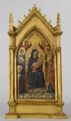 Jungfrau und Kind mit den Heiligen Augustinus, Nikolaus, Katharina, Lucia und Engeln