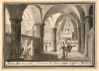 Bühnenbild, Innenraum einer Kirche