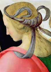Die Vermählung der Jungfrau, Detail (Begleiterin der Jungfrau)