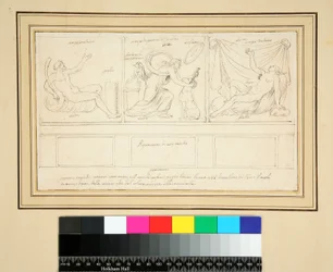 Eine Wand mit drei Tafeln