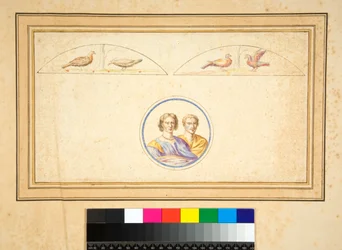 Ehemann und Ehefrau (Büsten) im zentralen Kreis