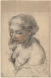 Büste einer jungen Frau, nach links gewandt, 1637