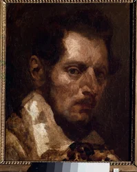 Selbstporträt im Stil von Théodore Géricault