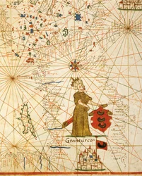 Osmanisches Reich, aus dem Portolan-Atlas bestehend aus sechs Karten, von Placido Caloiro und Francesco Oliva, Pergament. 1646.