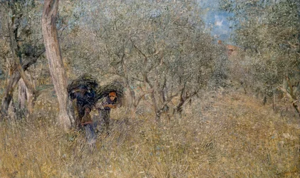 Unter Olivenbäumen, Faschinen, von Plinio Nomellini