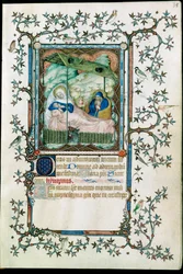 Geburt Christi. Aus den Petites heures du Duc de Berry