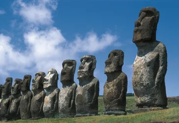 Moai-Statuen, Rapa Nui Nationalpark, Osterinsel, Chile