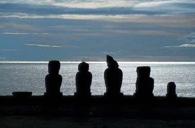 Moai-Statuen, Rapa-Nui-Nationalpark, Osterinsel, Chile
