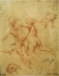 Studie für zwei Putti, um 1740