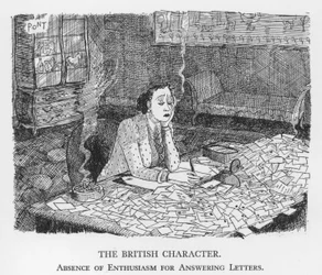 Der britische Charakter, Mangel an Begeisterung für das Beantworten von Briefen