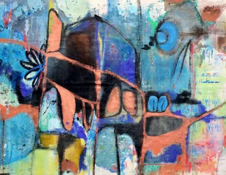 Abstrakte Blaue Kreatur