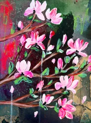 Abstrakte Rosa Blüten