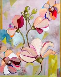 Bunte Abstrakte Blumen