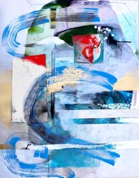Dynamische blaue Schichten