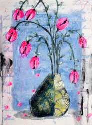 Ausdrucksstarke rosa Blumen