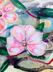 Rosa Blumenabstrakt