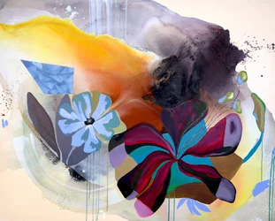Lebendige abstrakte Blüte