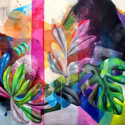 Lebhafte abstrakte Botanicals