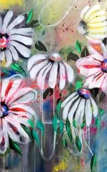 Lebendige Abstrakte Blumen
