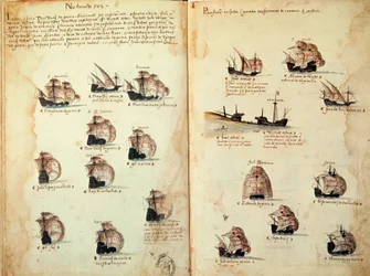 Manuskriptseite: Denkwürdigkeiten der Armadas von Portugal unter König Manuel I. (1469-1521)