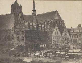Marktplatz in Ypern, ca. 1851