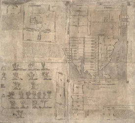 Aztekische Oztoticpac-Karte, ca. 1540