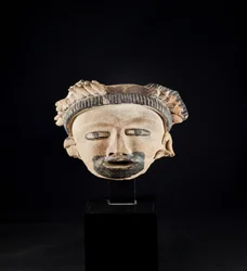 Kopf-Statuette / Mexiko, Totonaken-Kultur