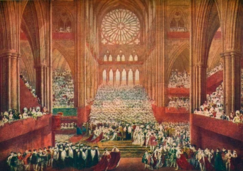 Die Krönung von König Georg IV. in der Westminster Abbey, London, 1821 1906.