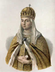 Porträt von Eudoxie Strechnieva, Frau von Zar Michael I. von Russland