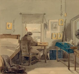 Bei der Arbeit. Im Haus von Pavel Naschtschokin, 1824