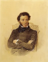 Porträt des Dichters Aleksandr Sergeevich Pushkin, ca. 1830