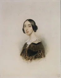 Porträt der Sängerin und Komponistin Michelle Pauline Viardot-García 1821-1910, 1843-1845