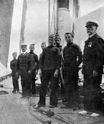 An Bord der Yacht Britannia, 1908
