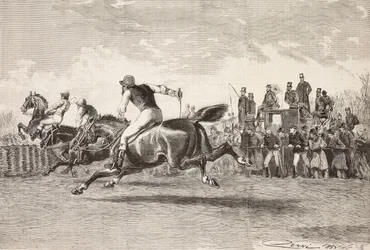 Pferderennen im Park der Villa Arconati, Castellazzo