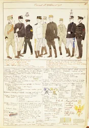 Uniformvariationen des Königreichs Italien, Farbtafel von Quinto Cenni