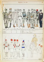 Uniformen des Königreichs Italien, Farbtafel von Quinto Cenni