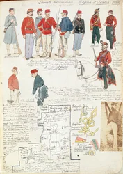 Uniformen der Armee Süditaliens der provisorischen Regierung von Quinto Cenni, Farbtafel