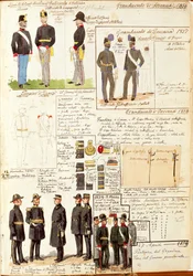 Verschiedene Uniformen des Großherzogtums Toskana