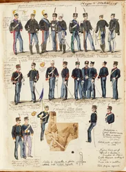 Verschiedene Uniformen des Königreichs Italien von Quinto Cenni, Farbtafel