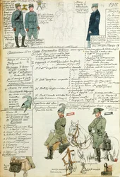 Verschiedene Uniformen des Königreichs Italien, Farbtafel von Quinto Cenni