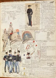 Verschiedene Uniformen des Königreichs Italien, Farbtafel von Quinto Cenni