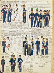 Verschiedene Uniformen des Herzogtums Parma