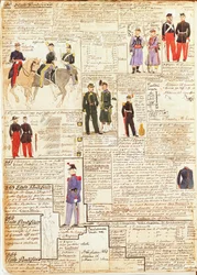 Verschiedene Uniformen der päpstlichen Staaten