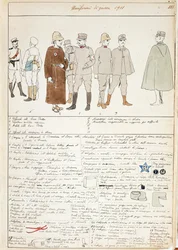 Kriegsuniformen des Königreichs Italien, Farbtafel von Quinto Cenni