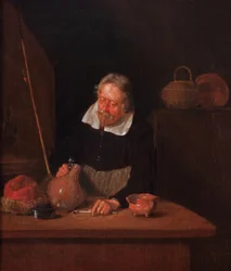 Der Kannekijker (Einer, der sehnsüchtig in den Boden eines leeren Krugs schaut)