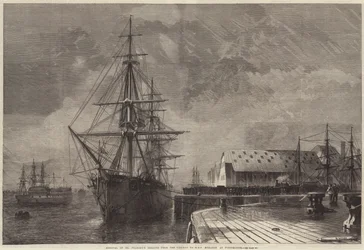 Überführung der sterblichen Überreste von Mr. Peabody vom Bahnhof zur HMS Monarch in Portsmouth