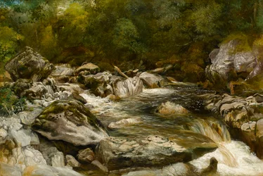 Wasserfall am Fluss Conway, Nordwales