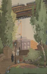 Die Hochbahn an der 110th Street, 1914